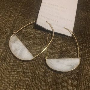 Anthropologie crescent hoop earrings